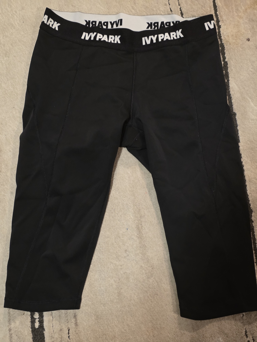 IVY PARK Black Performance Jogger Pants with Logo Waistband Large